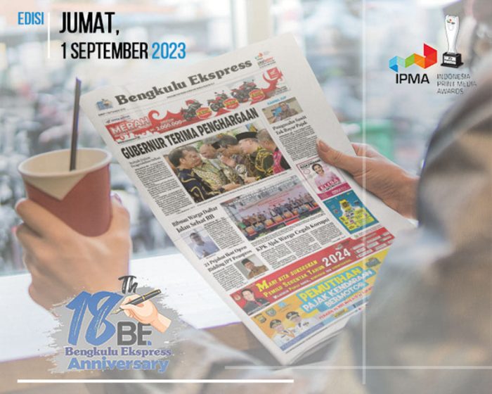 Koran Bengkulu Ekspress Edisi, Jum’at 01 September 2023