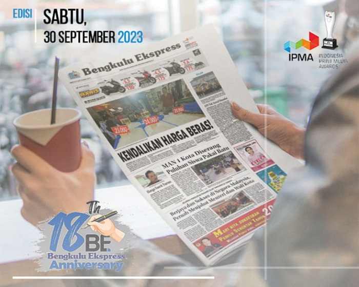 Koran Bengkulu Ekspress, Edisi Sabtu 30 September 2023