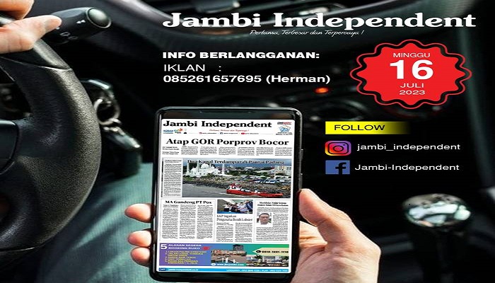Koran Jambi Independent  Edisi, Minggu 06 Agustus 2023