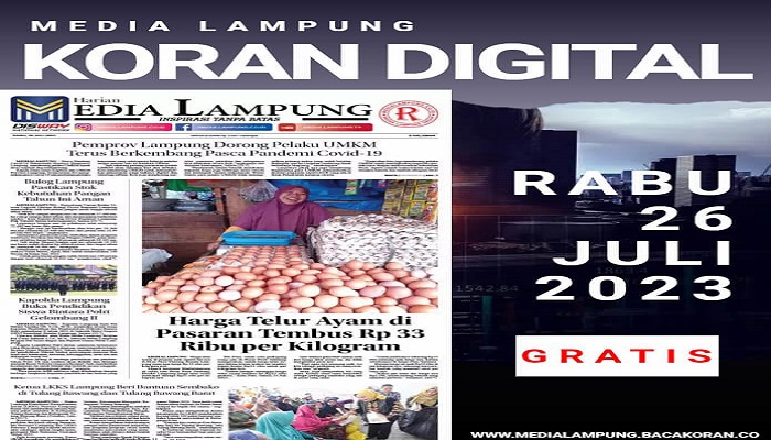 Koran Media Lampung Edisi Rabu, 26 Juli 2023