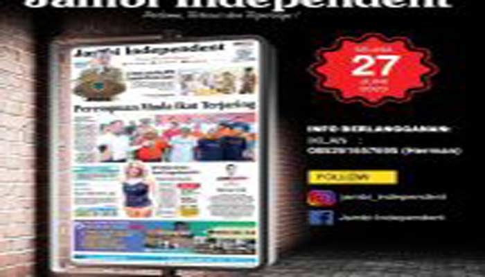 Koran Hybrid Pertama di Indonesia Baca  Jambi Independent Edisi 27 Juni 2023
