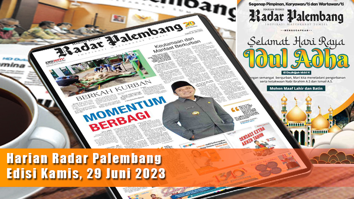 Koran Hybrid Pertama di Indonesia Baca Radar Palembang Edisi 29 Juni 2023