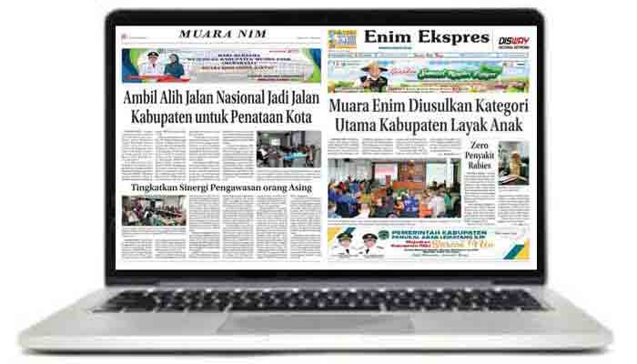 Koran Hybrid Pertama di Indonesia Baca Enim Ekspres Edisi 02 Juli 2023