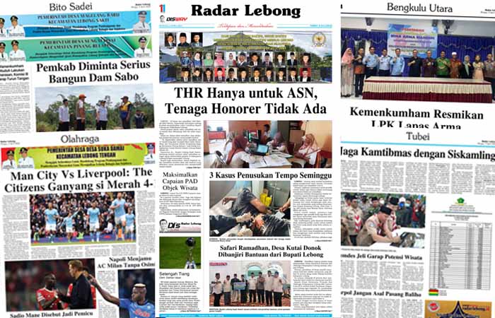 Baca Radar Lebong, Edisi Minggu 02 April 2023