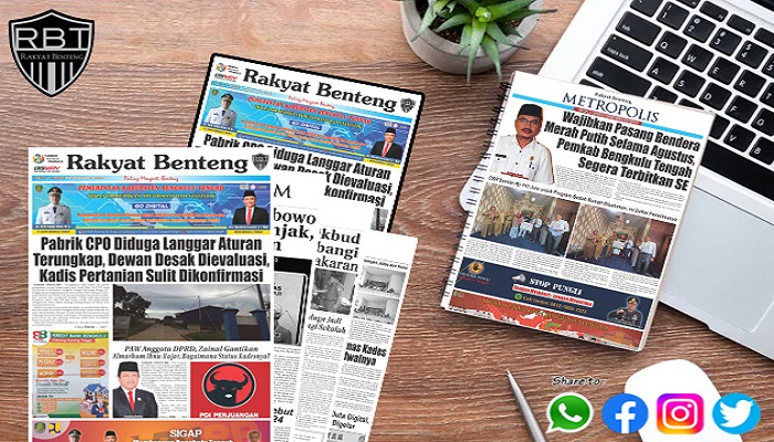 Koran Rakyat Benteng Edisi, Jum’at 04 Agustus  2023