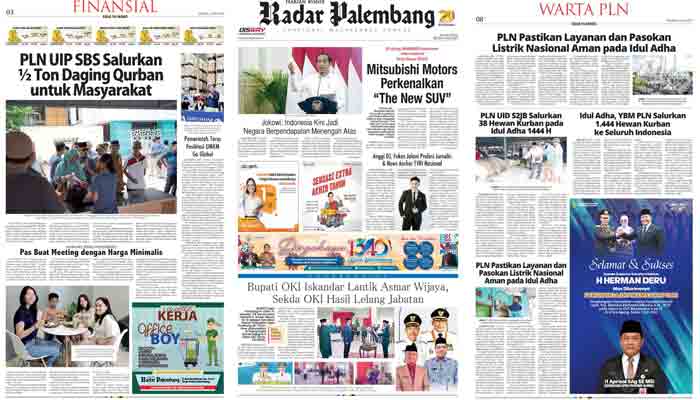 Koran Hybrid Pertama di Indonesia Baca Radar Palembang Edisi 04 Juli 2023