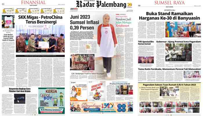 Koran Hybrid Pertama di Indonesia Baca Radar Palembang Edisi 05 Juli 2023