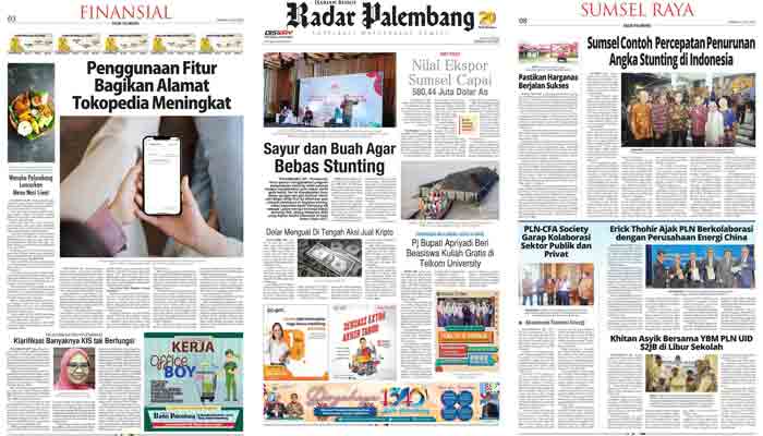 Koran Hybrid Pertama di Indonesia Baca Radar Palembang Edisi 06 Juli 2023