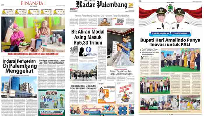 Koran Radar Palembang Edisi, Senin 07 Agustus 2023