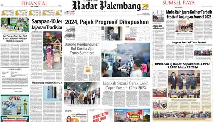 Koran Radar Palembang Edisi, Selasa 08 Agustus 2023