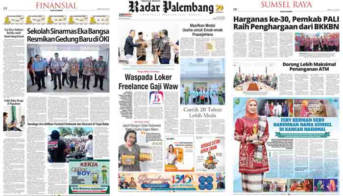 Koran Hybrid Pertama di Indonesia Baca Radar Palembang Edisi 10 Juli 2023