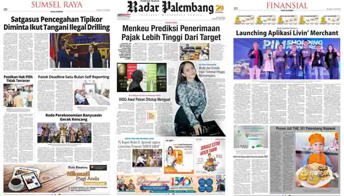 Koran Hybrid Pertama di Indonesia Baca Radar Palembang Edisi 11 Juli 2023