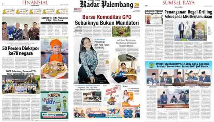 Koran Hybrid Pertama di Indonesia Baca Radar Palembang Edisi 12 Juli 2023