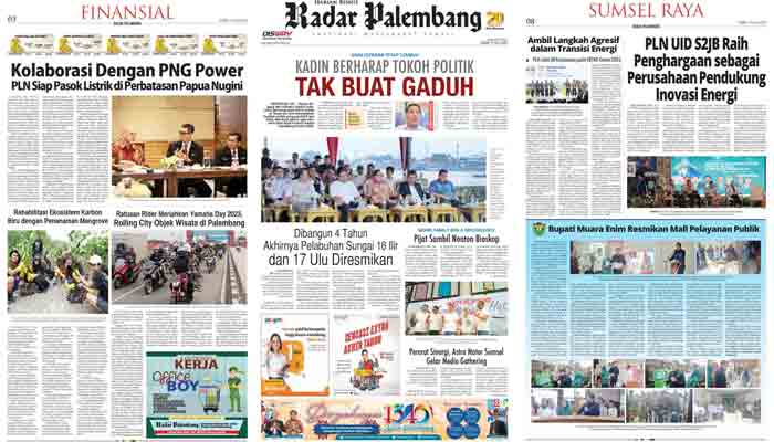 Koran Hybrid Pertama di Indonesia Baca Radar Palembang Edisi Senin 17 Juli 2023