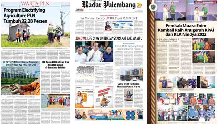 Koran Radar Palembang Edisi Selasa, 25 Juli 2023
