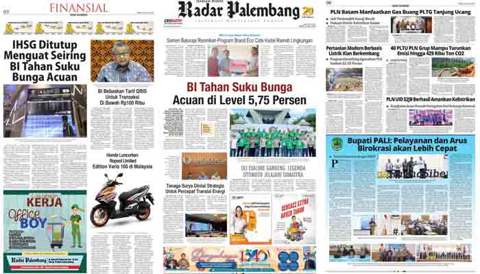 Koran Radar Palembang, Edisi Rabu 26 Juli 2023