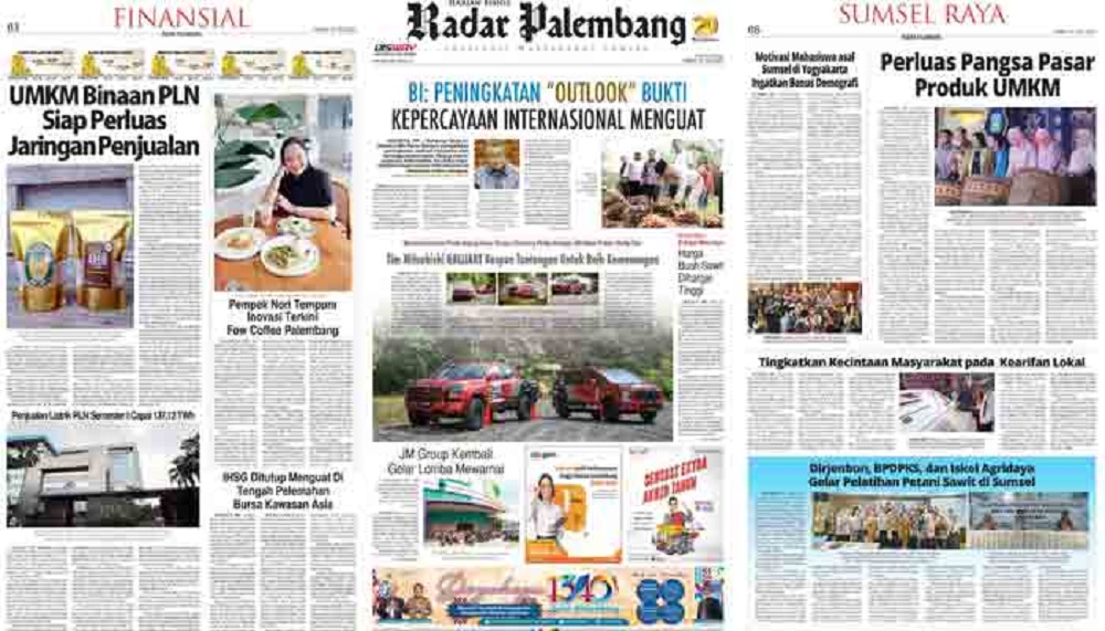 Koran Radar Palembang Edisi, Kamis 27 Juli 2023