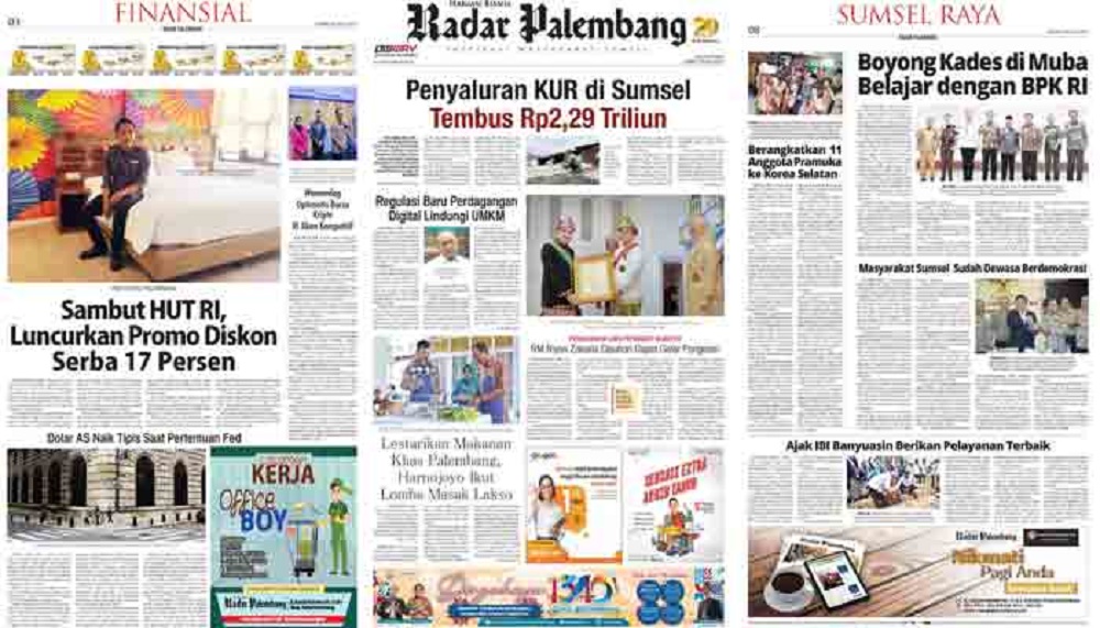 Koran Radar Palembang Edisi, Jum’at 28 Juli 2023