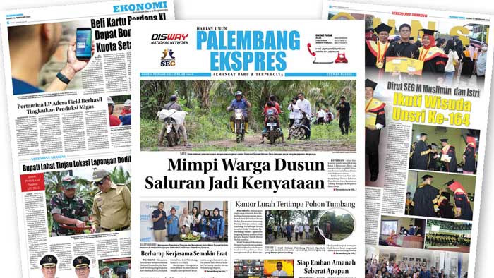 Baca Palembang Ekspres Kamis, Edisi 16 Februari 2023