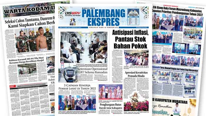 Baca Palembang Ekspres Jumat Edisi 24 Maret 2023