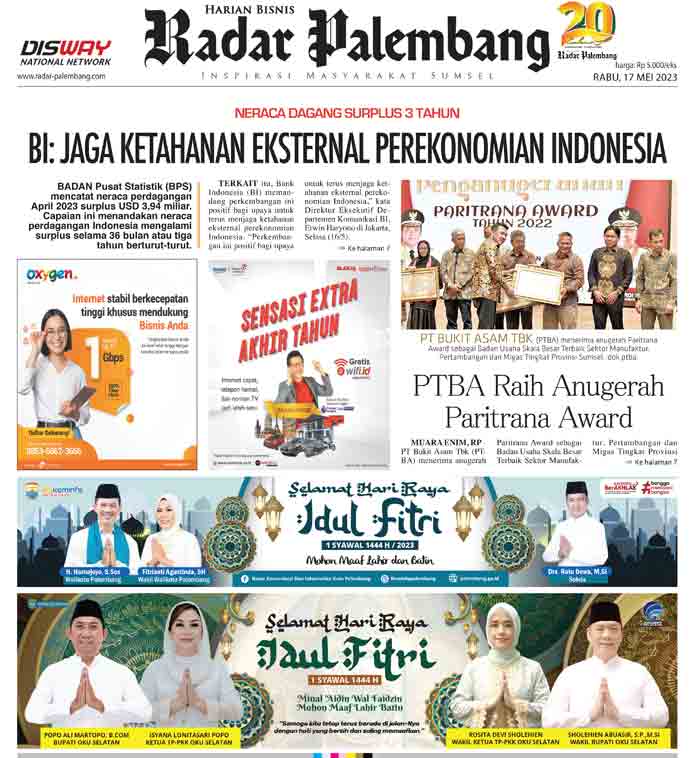 Baca Radar Palembang Edisi 17 Mei 2023