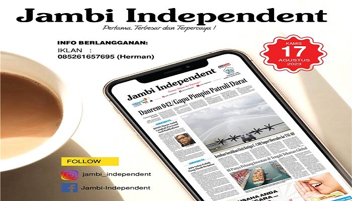 Koran Jambi Independent Edisi, Kamis 17 Agustus 2023