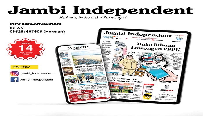 Koran Jambi Independent Edisi, Sabtu 09 September 2023