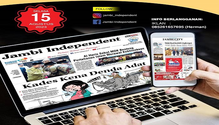 Koran Jambi Independent Edisi, Senin 11  September 2023