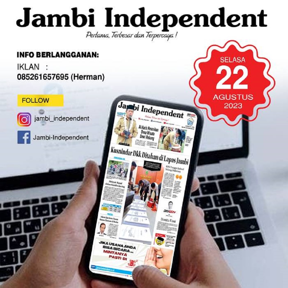 Koran Jambi Independent Edisi, Selasa 22 Agustus 2023