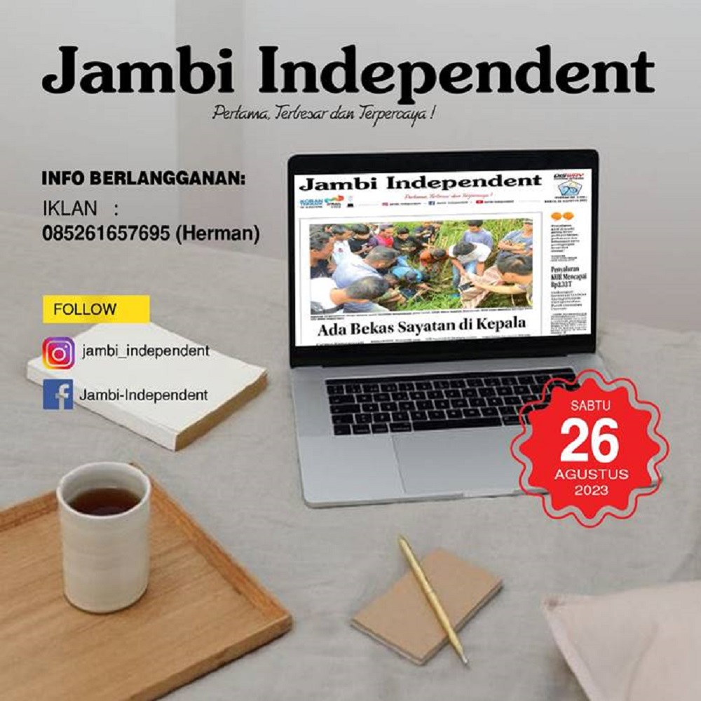 Koran Jambi Independent Edisi, Sabtu 26 Agustus 2023