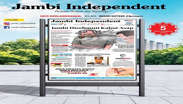 Koran Jambi Independent Edisi, Selasa 05 September 2023