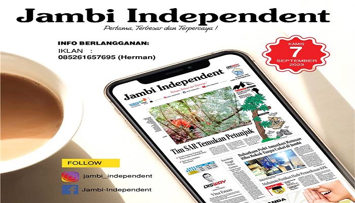 Koran Jambi Independent Edisi, Kamis 07 September 2023