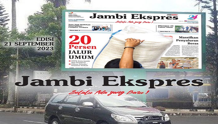 Koran Jambi Ekspres Edisi Kamis 21 September 2023