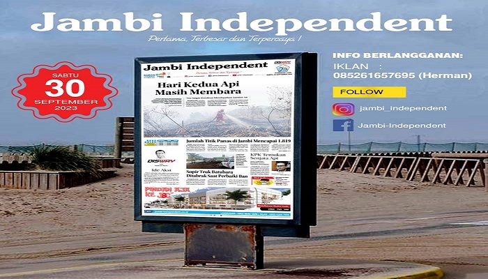 Koran Jambi Independent, Edisi Sabtu 30 September 2023