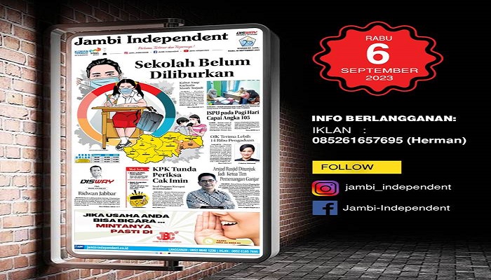 Koran Jambi Independent Edisi, Rabu 06 September 2023