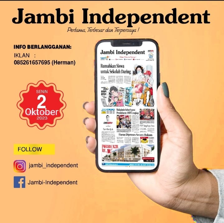 Koran Jambi Independent, Edisi Senin 02 Oktober 2023