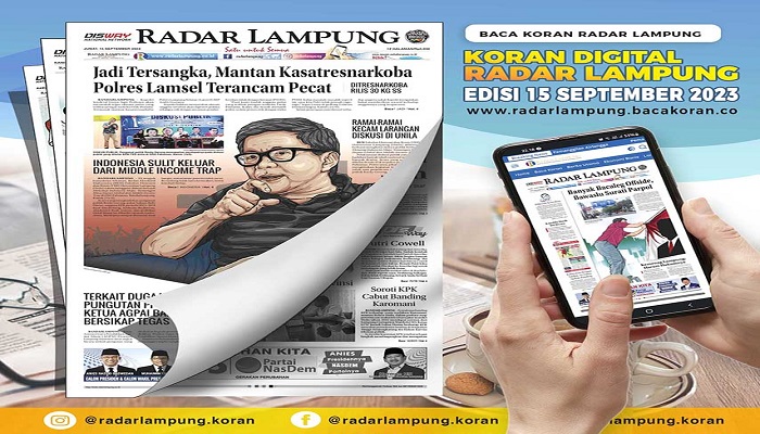Koran Koran Radar Lampung Edisi Jum’at, 15 September 2023