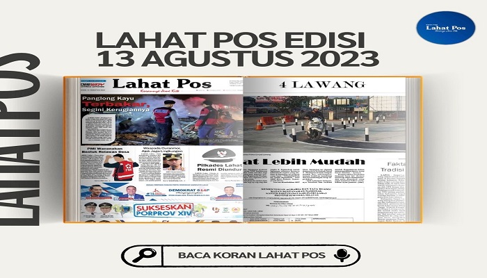 Koran Lahat Pos Edisi, Minggu  10 September 2023