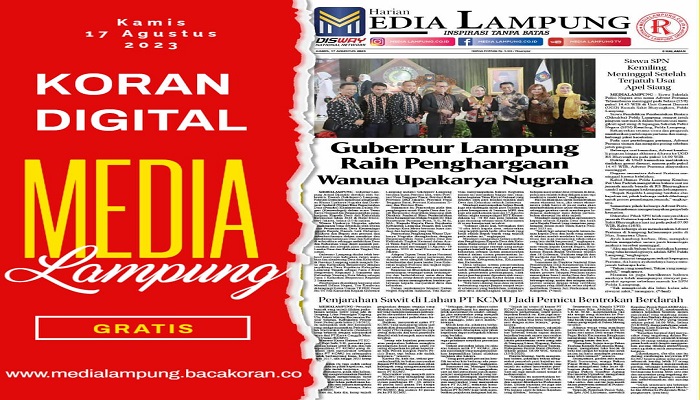 Koran Media Lampung Edisi, Kamis 17 Agustus 2023