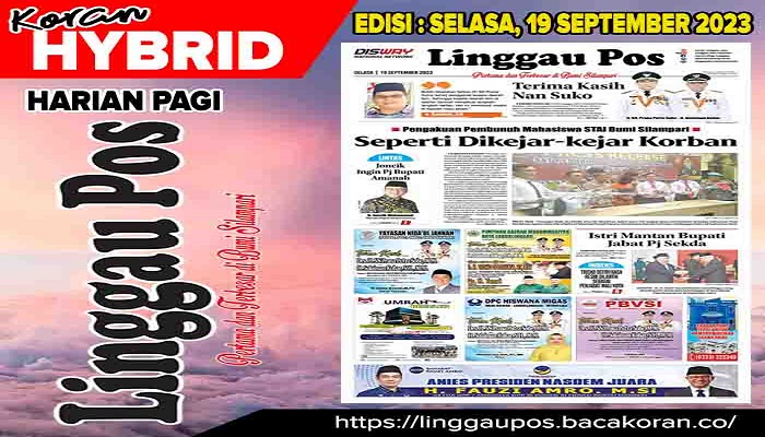 Koran Linggau Pos Edisi Selasa 19 September 2023