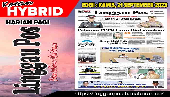 Koran Linggau Pos Edisi Kamis 21 September 2023