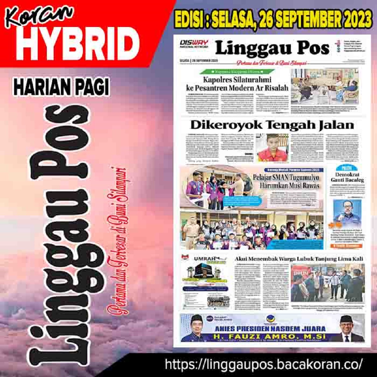 Koran Linggau Pos Edisi Selasa 26 September 2023