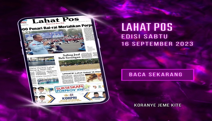Koran Lahat Pos Edisi Sabtu 16 September 2023