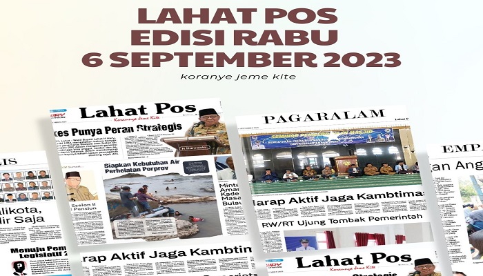 Koran Lahat Pos Edisi, Rabu 06 September 2023