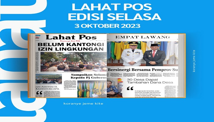Koran Lahat Pos, Edisi Selasa 03 Oktober 2023