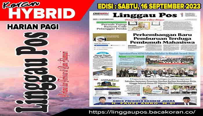 Koran Linggau Pos Edisi Sabtu 16 September 2023