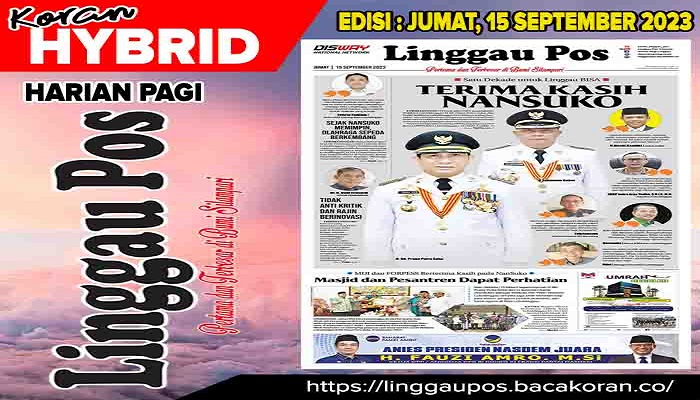 Koran Linggau Pos Edisi Jum’at, 15 September 2023