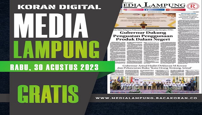 Koran Media Lampung Edisi, Rabu 30 Agustus 2023