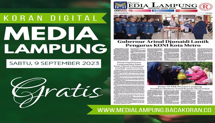 Koran Media Lampung Edisi, Sabtu 09 September 2023