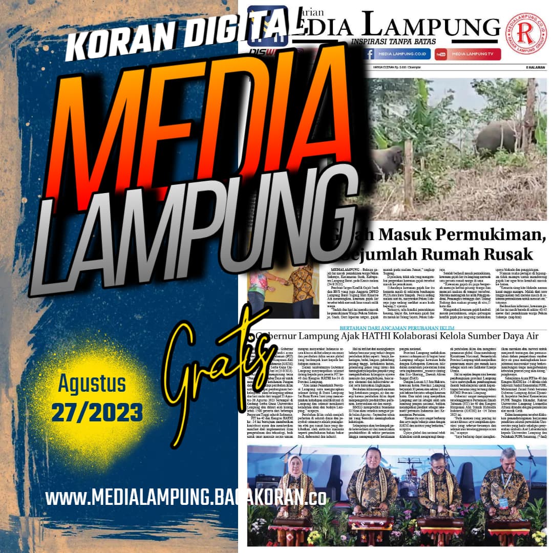 Koran Media Lampung Edisi, Minggu 27 Agustus 2023